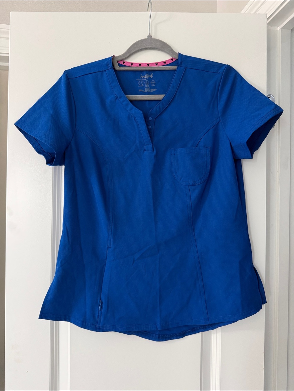 HeartSoul Women's Blue Short Sleeve Scrub Top NWOT